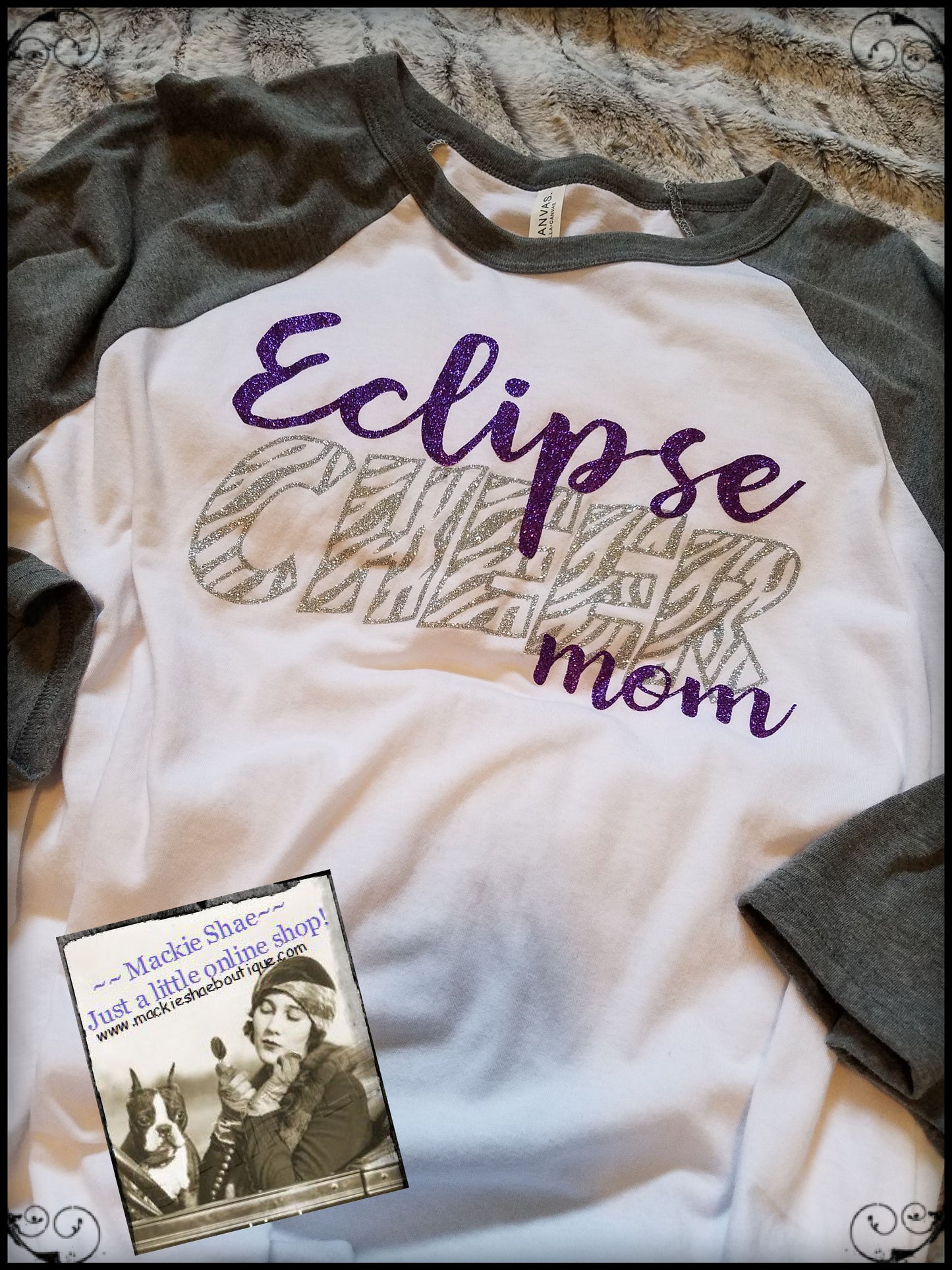 Cheer Eclipse Mom Custom Shirt, 3/4 Sleeve