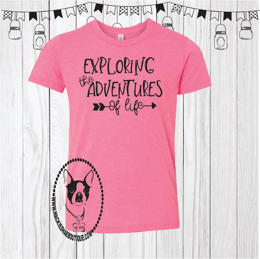 Exploring the Adventures of Life Custom Shirt for Kids, Short Sleeve