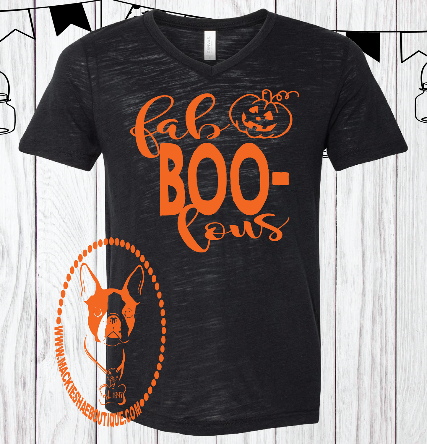 Fab BOO Lous Pumpkin Custom Shirt (2 Designs), Short Sleeve