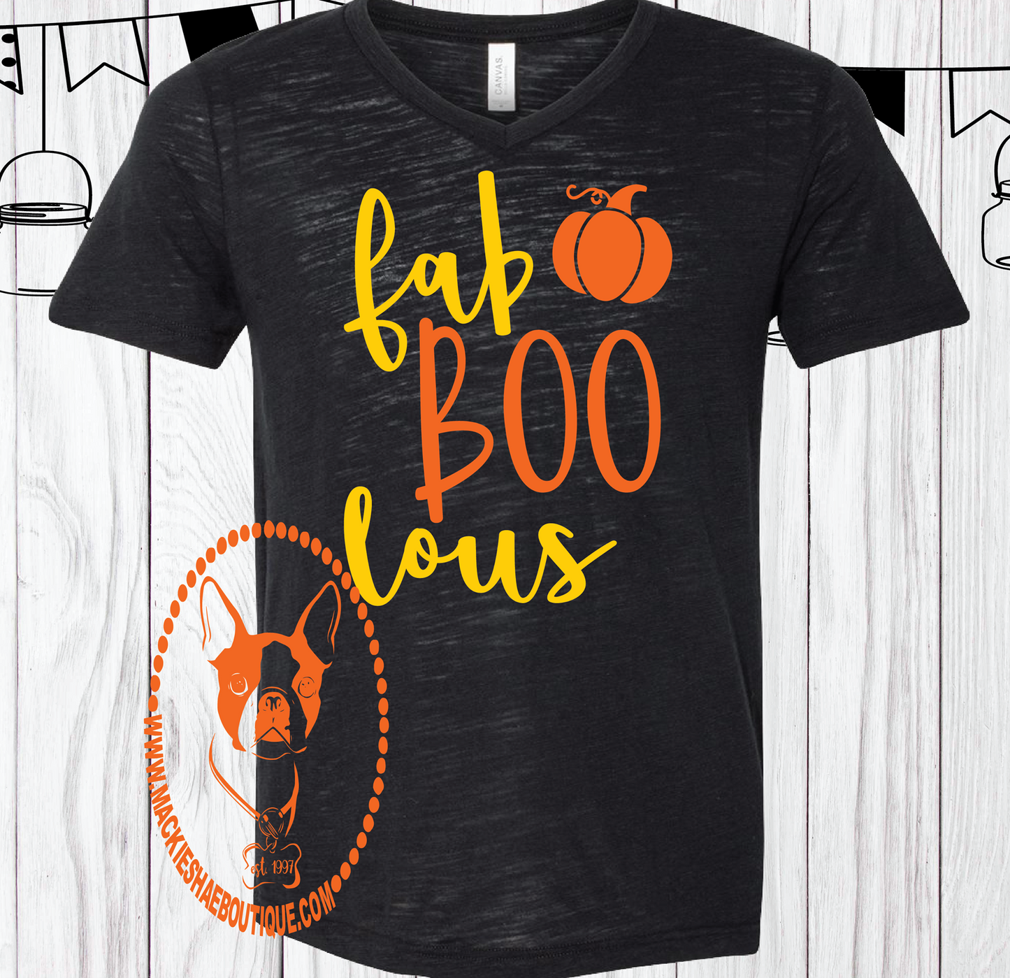 Fab BOO Lous Pumpkin Custom Shirt (2 Designs), Short Sleeve
