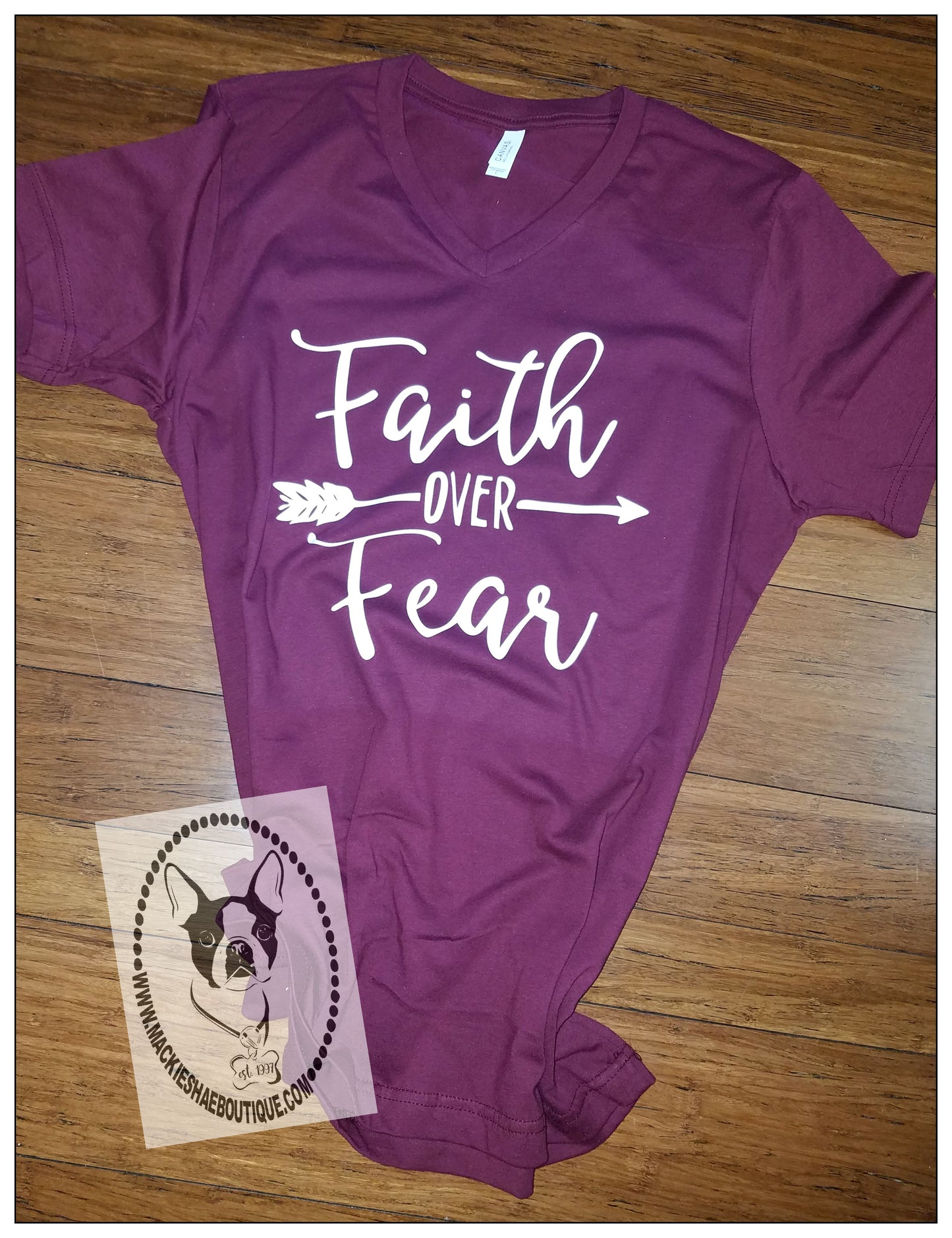 Faith Over Fear Arrow Custom Shirt, Short-Sleeve