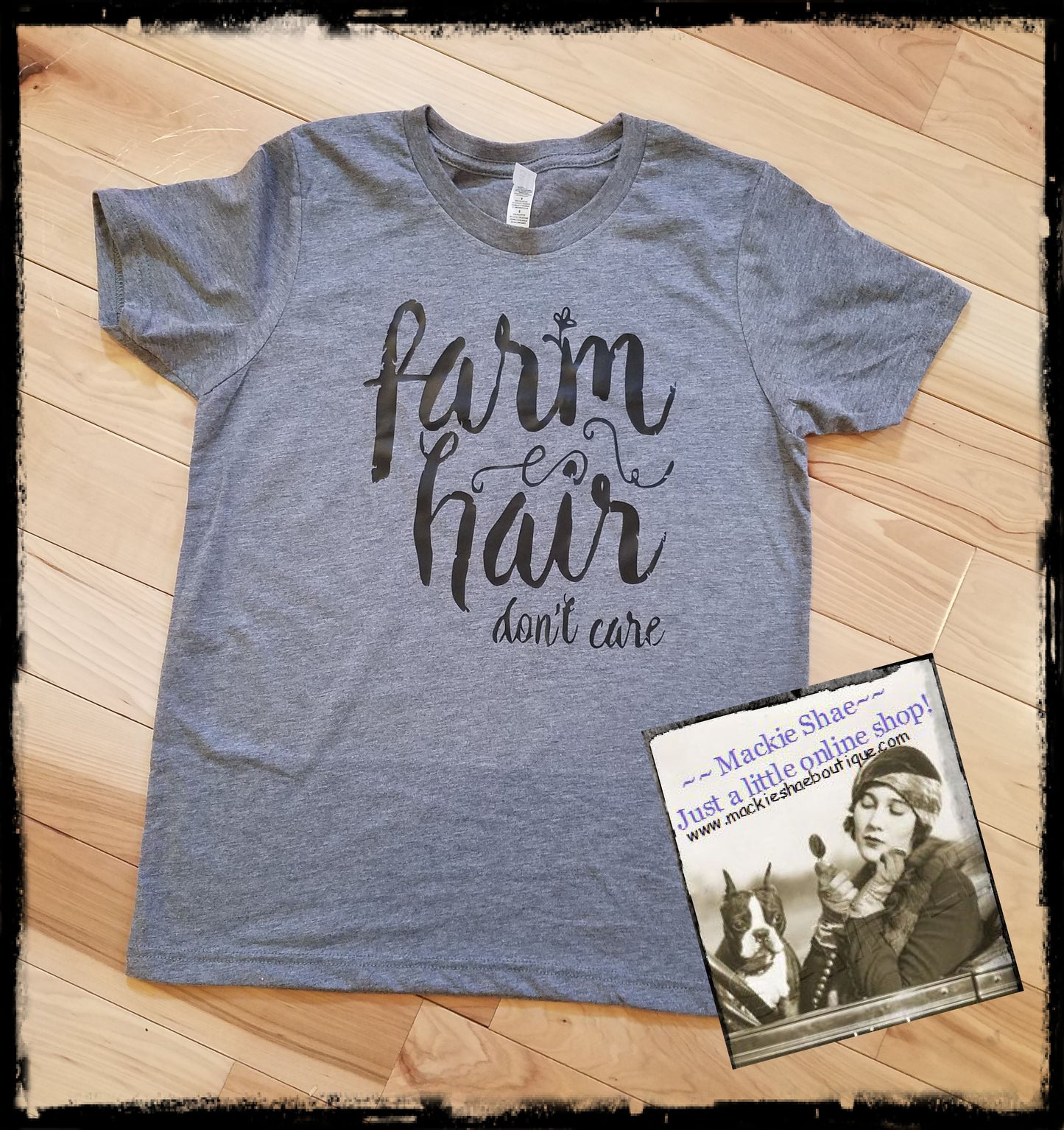 Farm Hair... Don't Care Custom Shirt for Kids, Short-Sleeve
