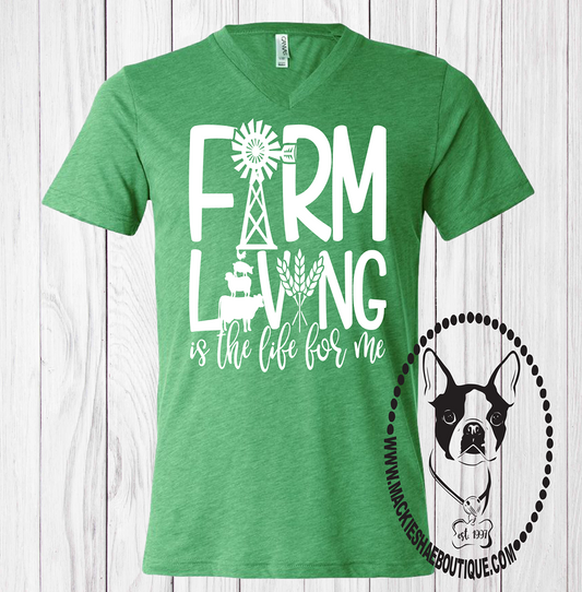 Farm Living is the Life for Me Custom Shirt, Short Sleeve