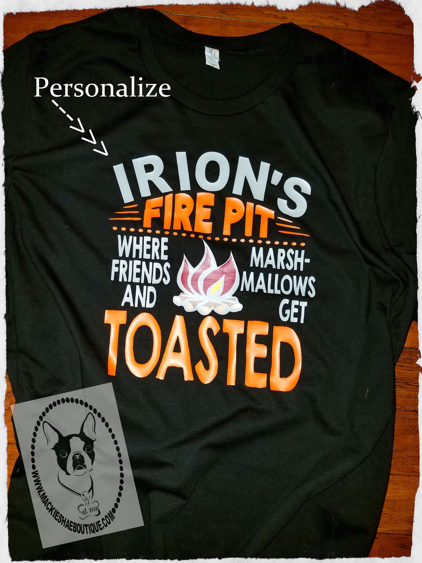 Personalized Fire Pit Custom Shirt, Short-Sleeve