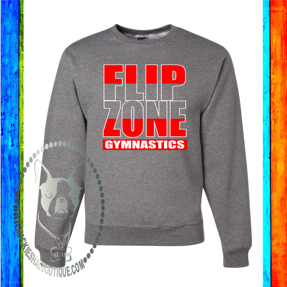 Flip Zone Gymnastics Block Custom Shirt, Crewneck Sweatshirt