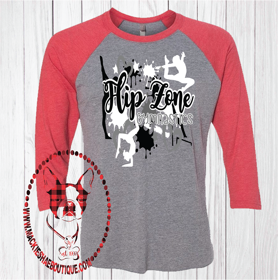 Flip Zone Team Custom Shirt, 3/4 Sleeve