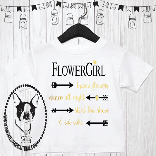 Flower Girl... Arrow Custom Shirt for Kids, Short Sleeve