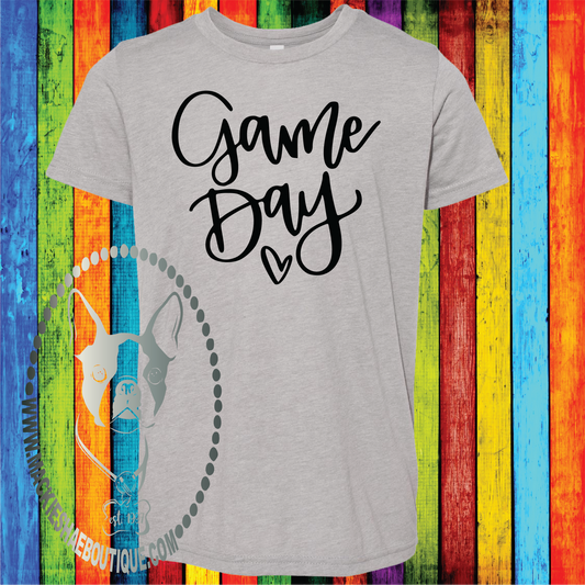 Game Day Custom Shirt for Kids, Soft Short Sleeve
