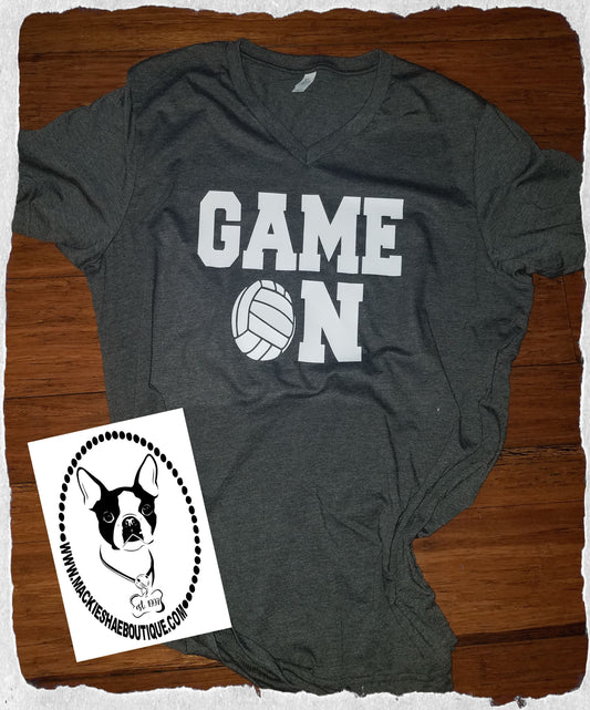 Game On Volleyball (get any ball) Custom Shirt for Kids and Adults, Short Sleeve