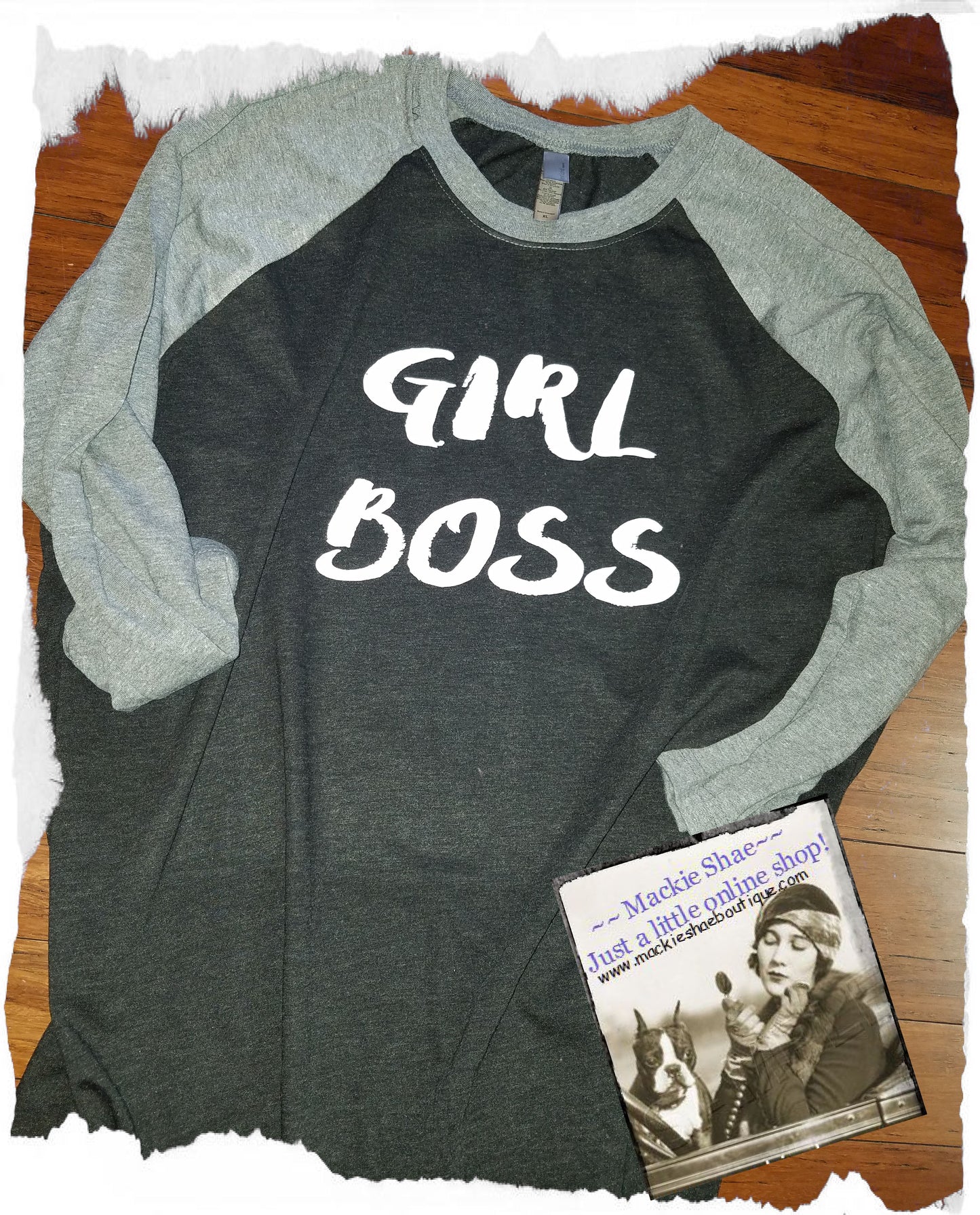 Girl Boss Custom Shirt, 3/4 Sleeve