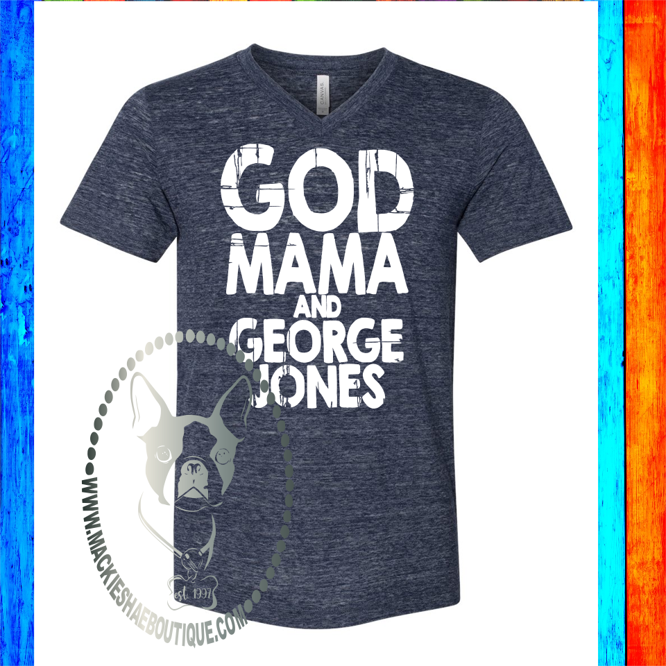 God Mama and George Jones Custom Shirt, Soft Short Sleeve