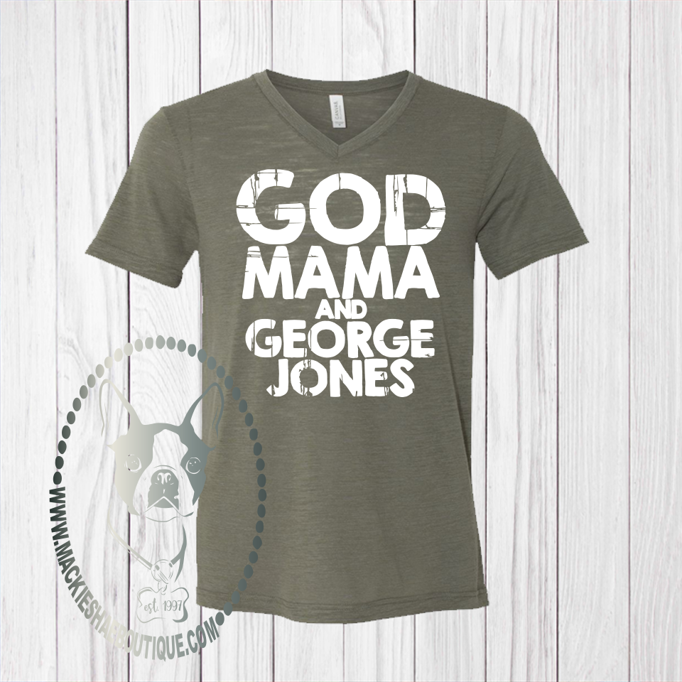 God Mama and George Jones Custom Shirt, Soft Short Sleeve