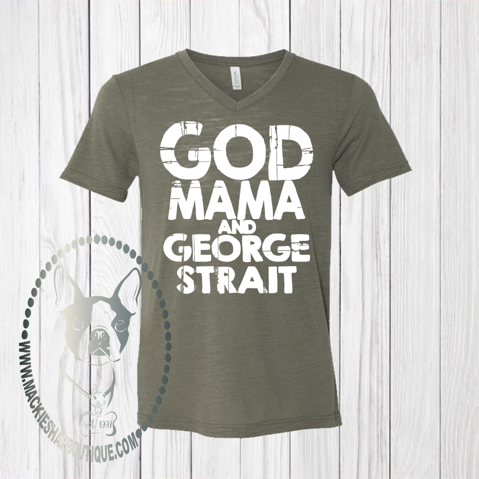 God Mama and George Straight Custom Shirt, Soft Short Sleeve