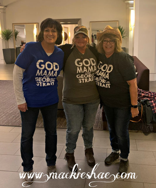 God Mama and George Straight Custom Shirt, Soft Short Sleeve