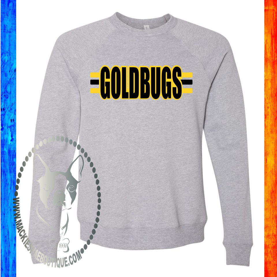 Goldbugs Stripes Custom Shirt, Sponge Fleece Raglan Crewneck Sweatshirt