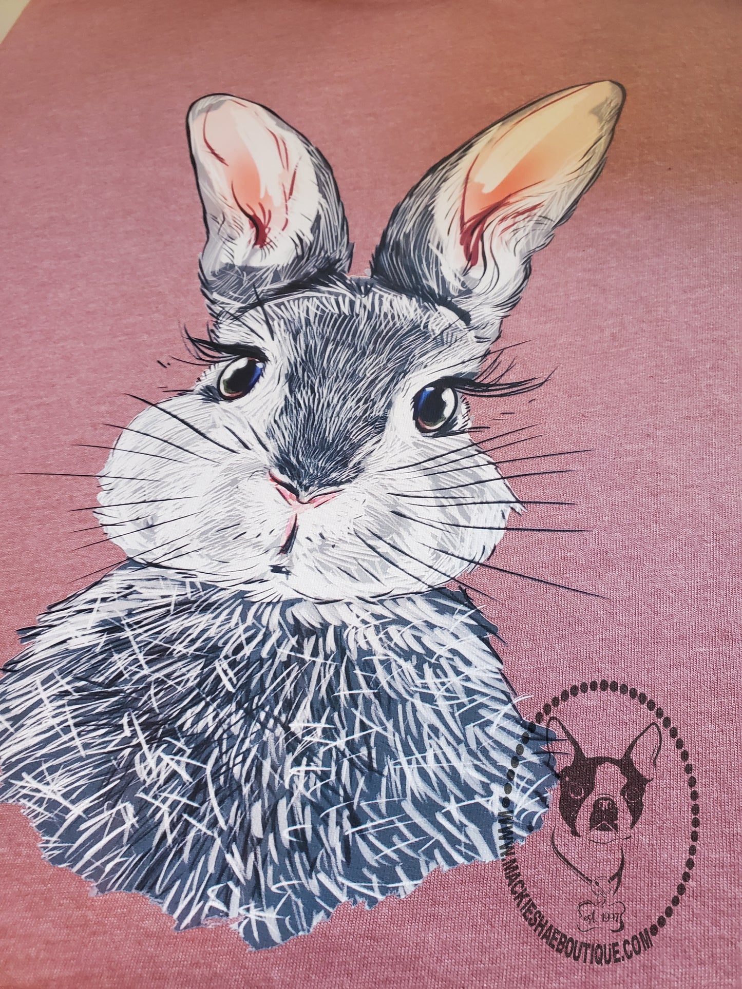 Grey Bunny Custom Shirt, Soft Tee for Adults