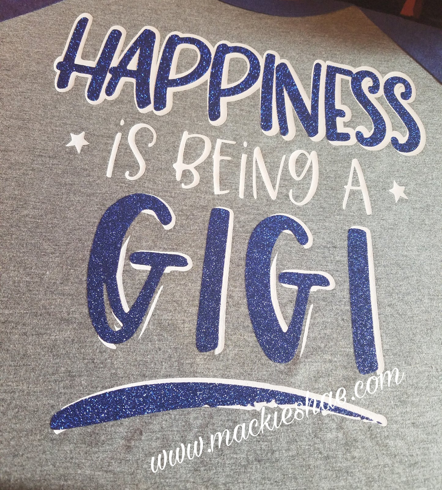Happiness is Being A Gigi (can be changed) Custom Shirt, 3/4 Sleeve