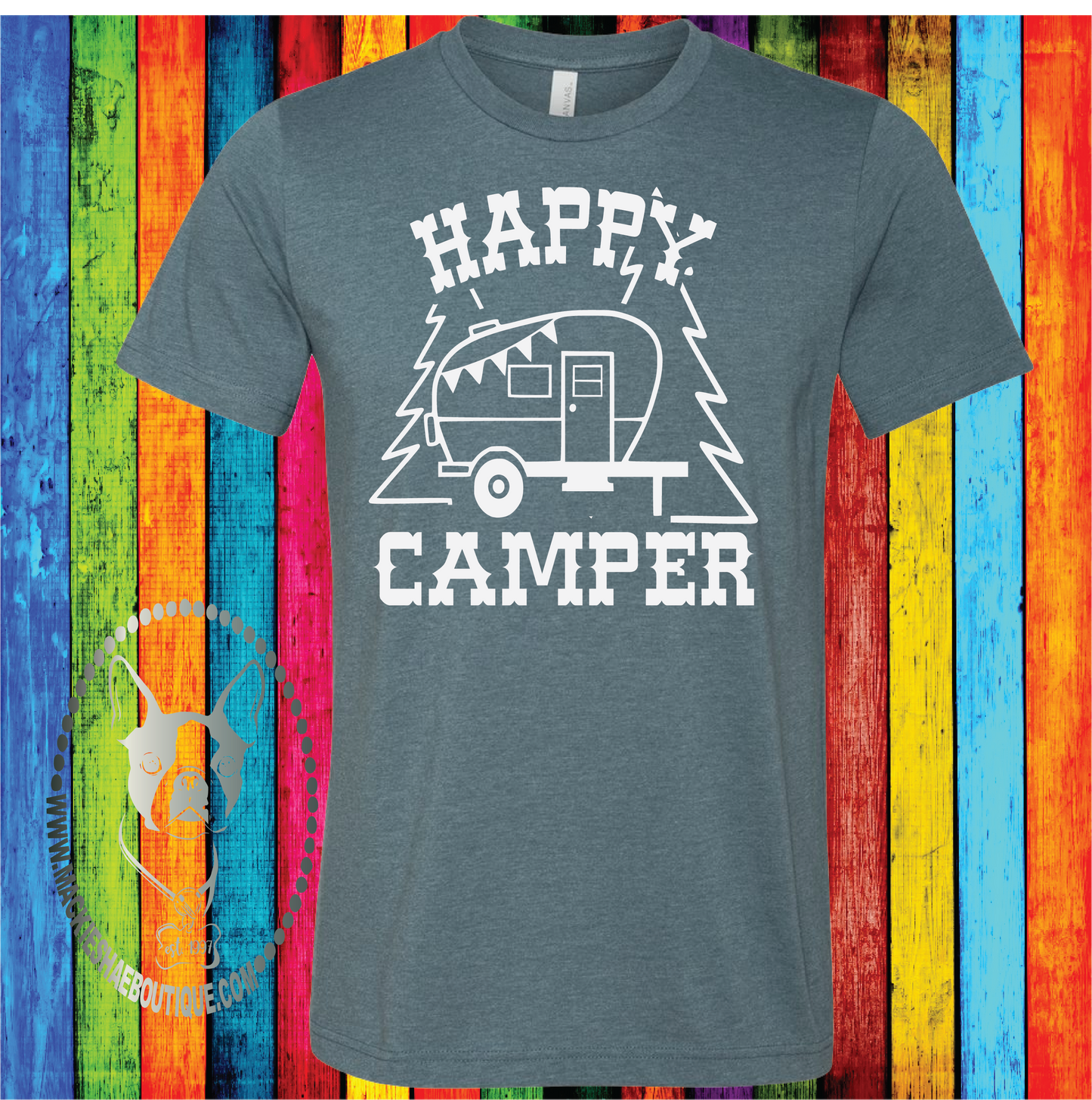 Happy Camper Custom Shirt, Soft Short Sleeve