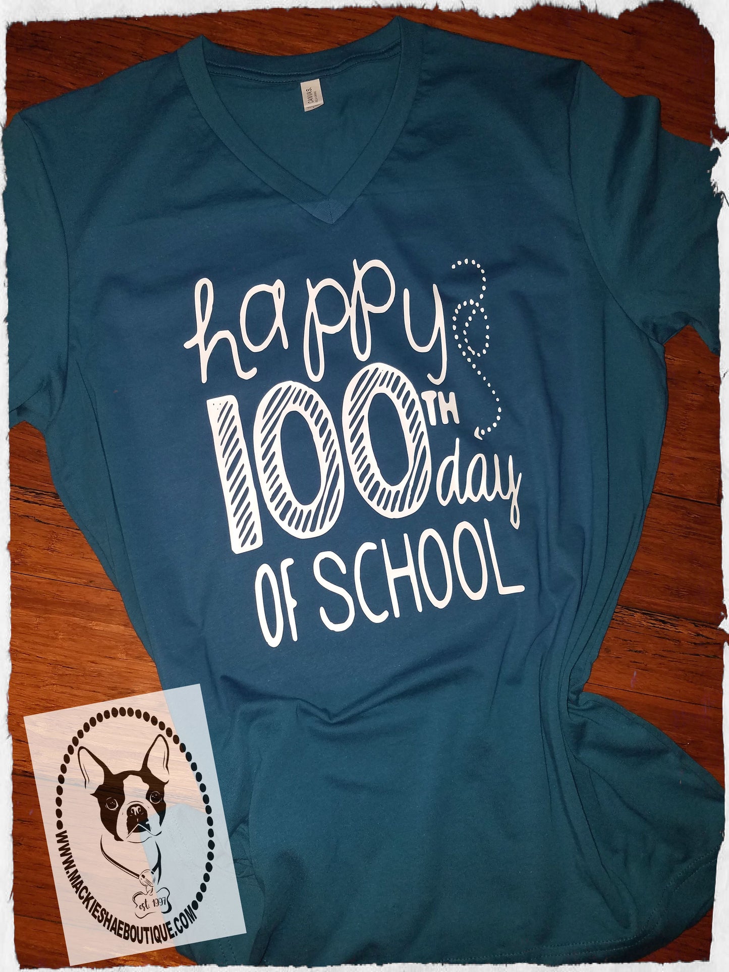 Happy 100th Day of School Custom Shirt, Short-Sleeve