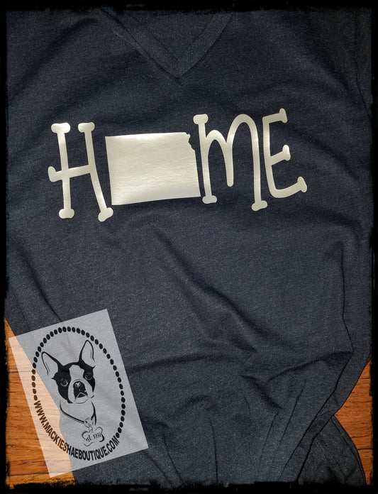 Home, State of Kansas (pick any state) Custom Shirt, Short-Sleeve