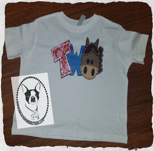 Horse Birthday Custom Shirt for Kids, Short Sleeve