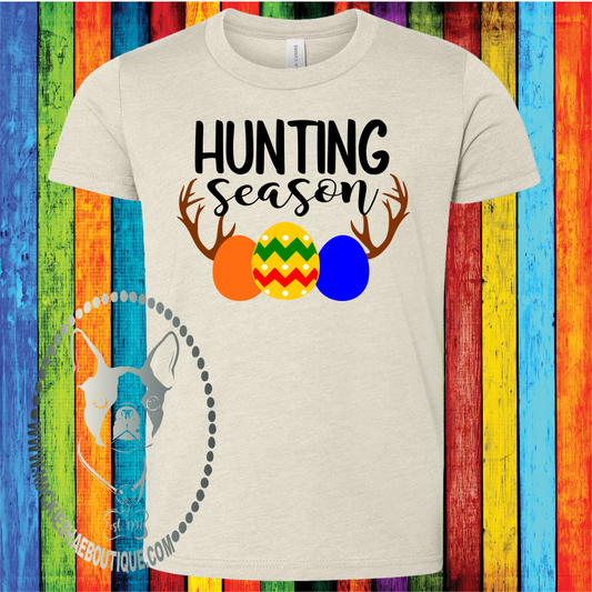 Hunting Season Easter Custom Shirt for Kids, Soft Short Sleeve
