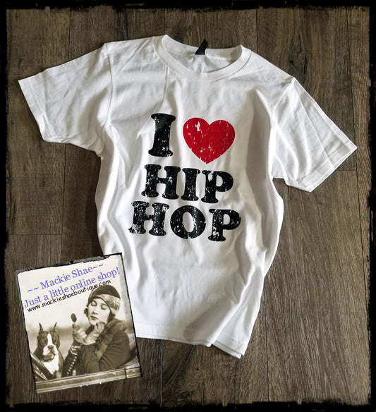 I Love Hip Hop Custom Shirt for kids, Short-Sleeve