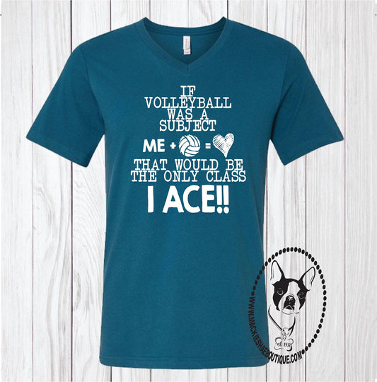 If Volleyball Was a Subject Custom Shirt, Short Sleeve