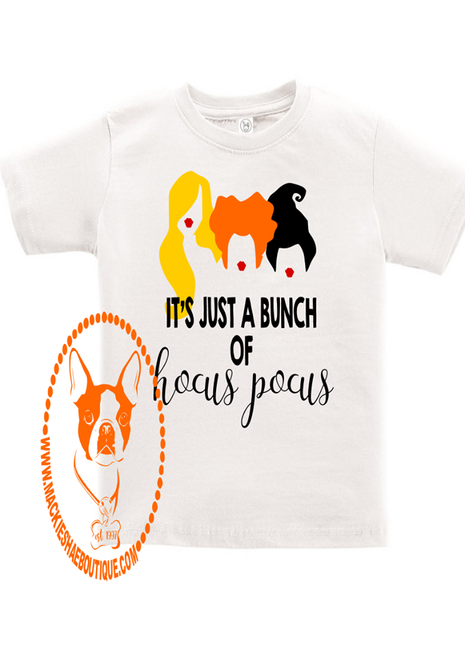 It's Just a Bunch of Hocus Pocus Custom Shirt for Kids, Short Sleeve