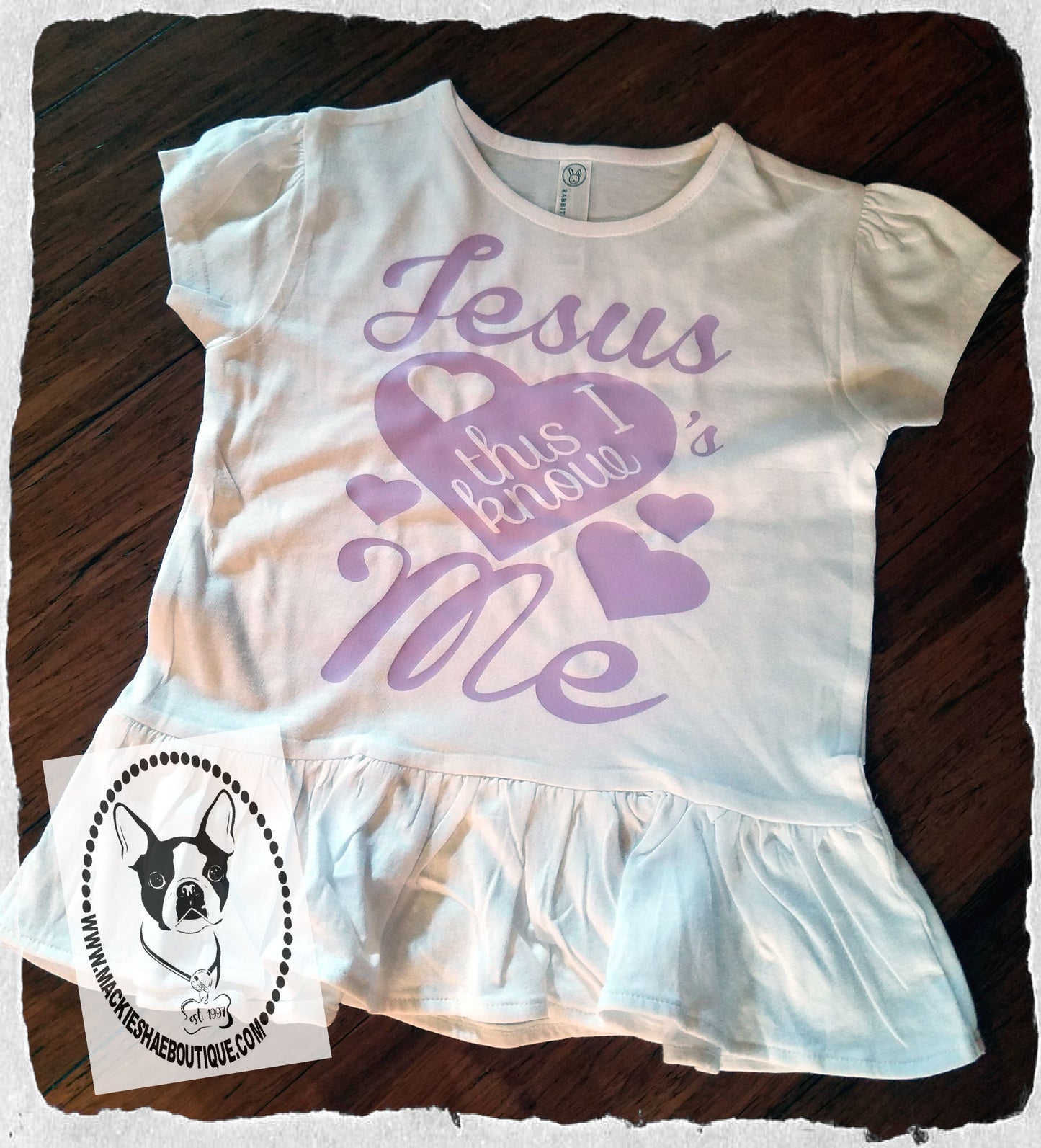 Jesus Loves Me This I Know Custom Ruffle Shirt for Kids