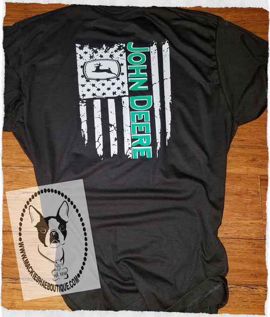 John Deere Flag Custom Shirt, Short-Sleeve