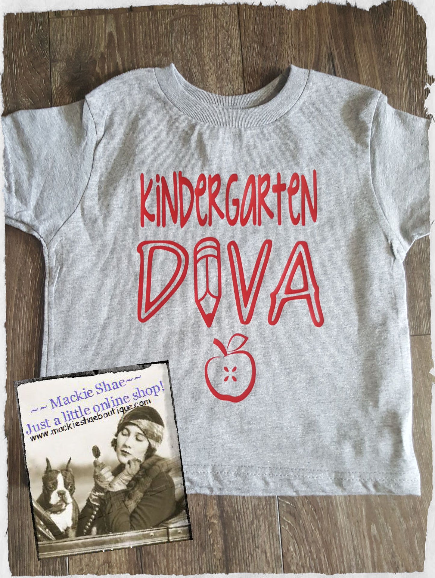 Kindergarten {{Any Grade}} Diva Custom Shirt for Kids, Short Sleeve