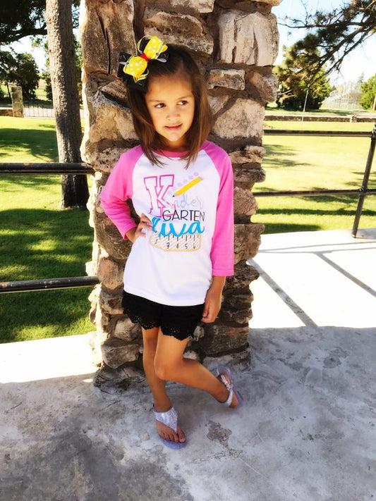 Kindergarten Diva Ruler Custom Shirt for Kids, 3/4 Sleeve