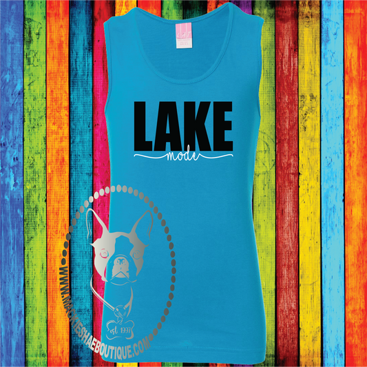 Lake Mode Custom Shirt for Kids, Girls' Fine Jersey Tank Top