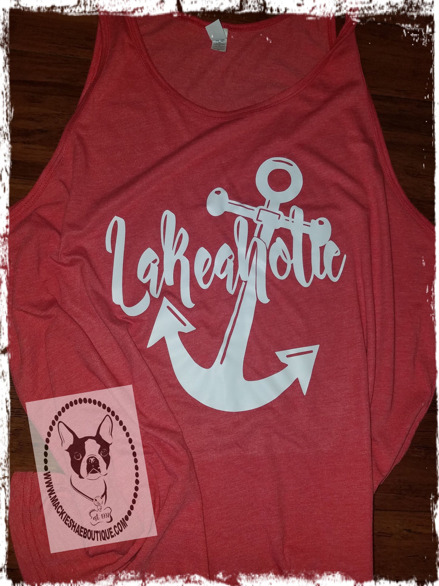 Lakeaholic Anchor Custom Shirt, Tank