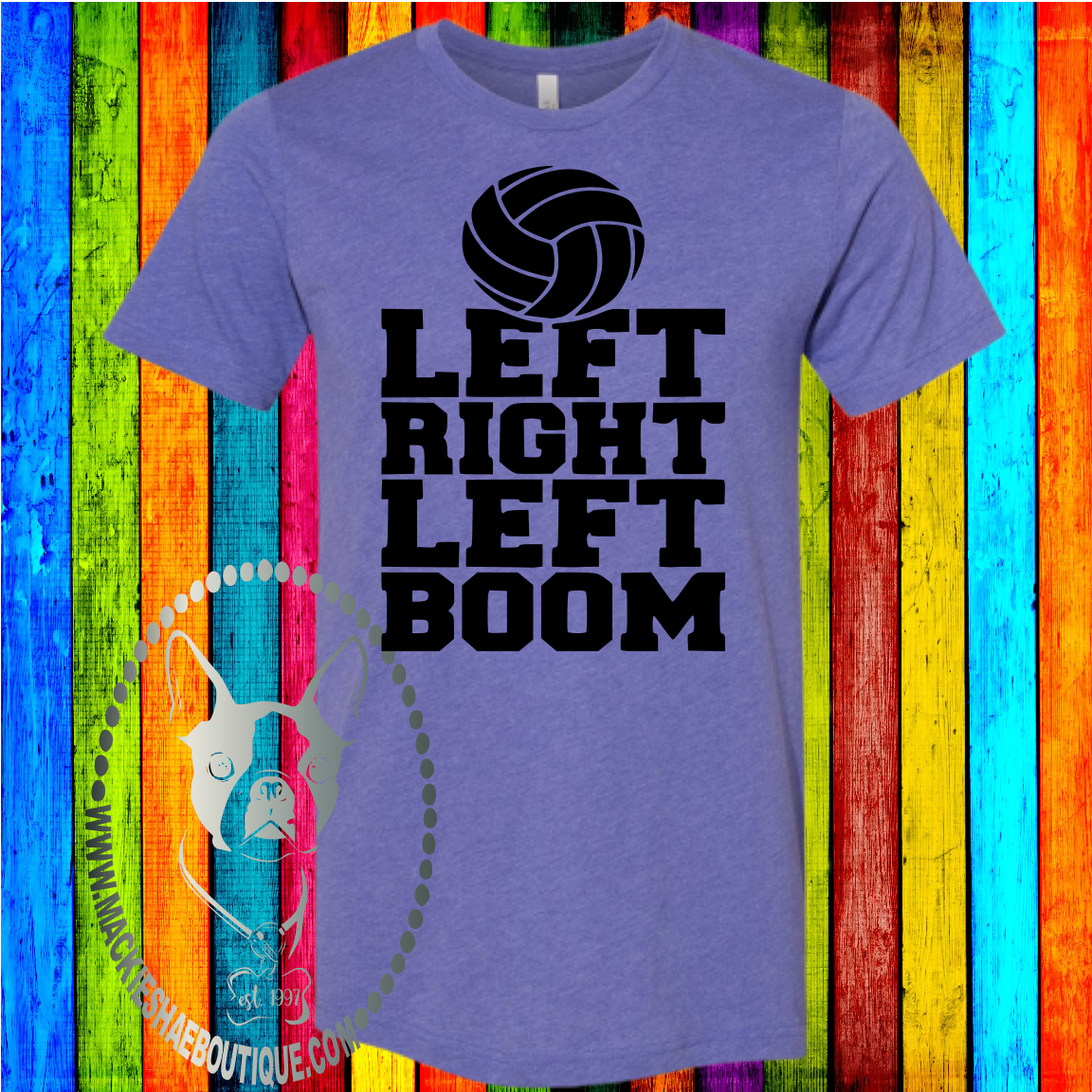 Left Right Left Boom Volleyball Custom Shirt, Short Sleeve