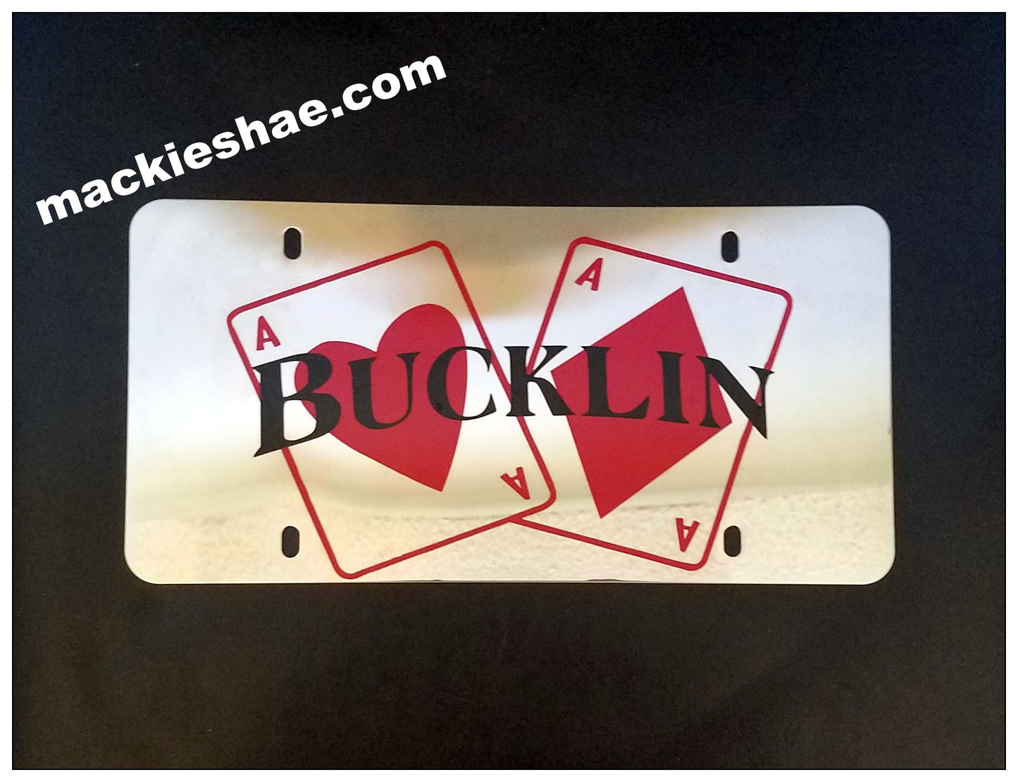 Bucklin Aces Custom License Plate (Chrome)