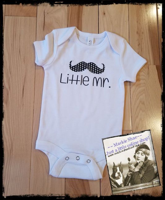 Little Mr. Mustache Custom Body Suit for Kids