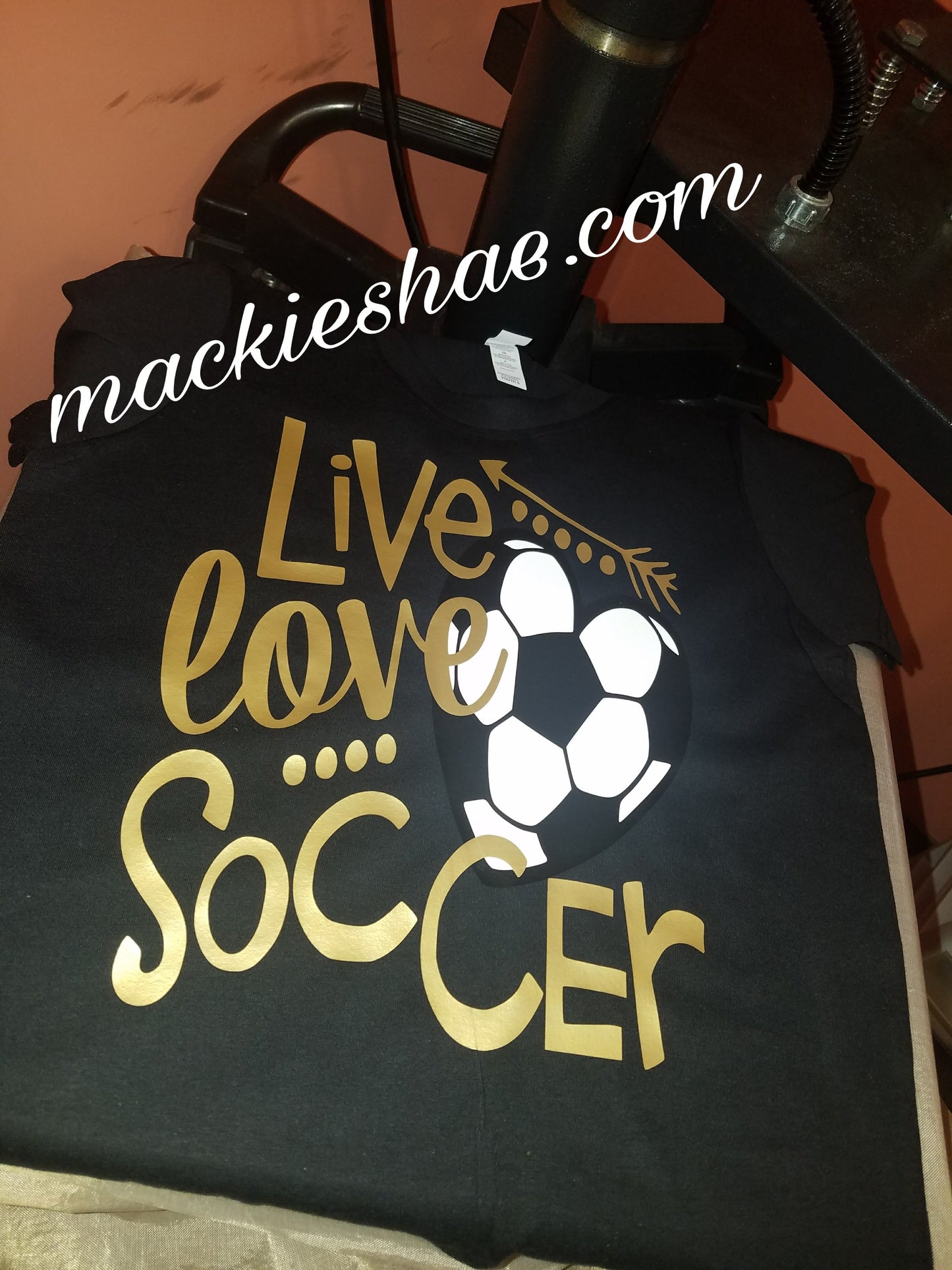Live Love Soccer Custom Shirt for Kids, Short Sleeve