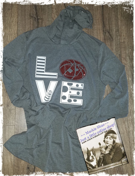 LOVE Bucklin Aces Basketball Custom Shirt, Light Weight Hoodie