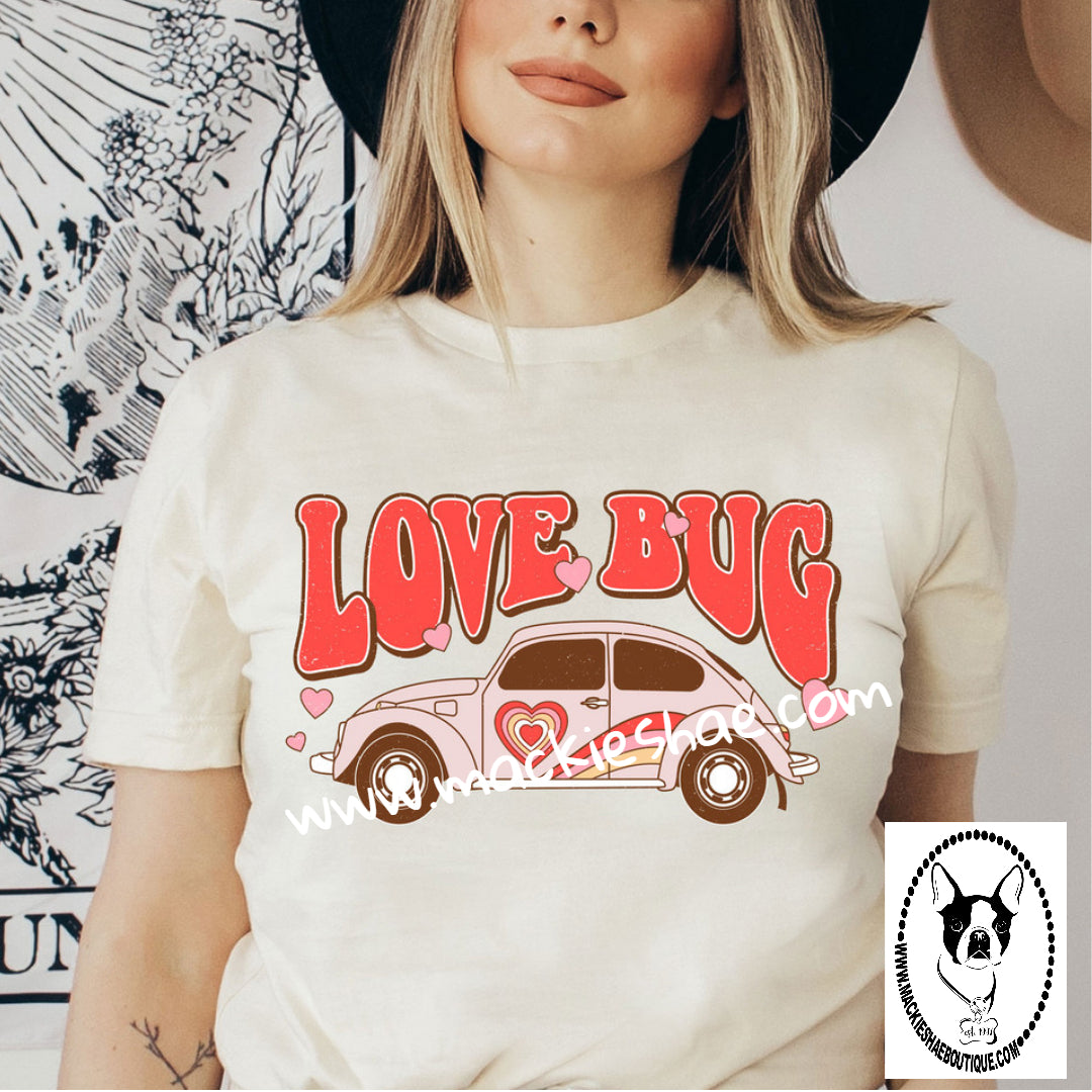 Love Bug Custom Shirt, Soft Short Sleeve for Women