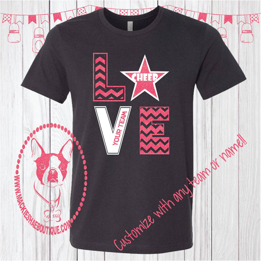 Love Cheer {Personalized for your Team} Custom Shirt, Short Sleeve