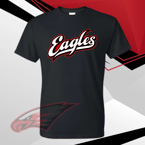 MIS- Maize EAGLES Script Gildan Short Sleeve Tee
