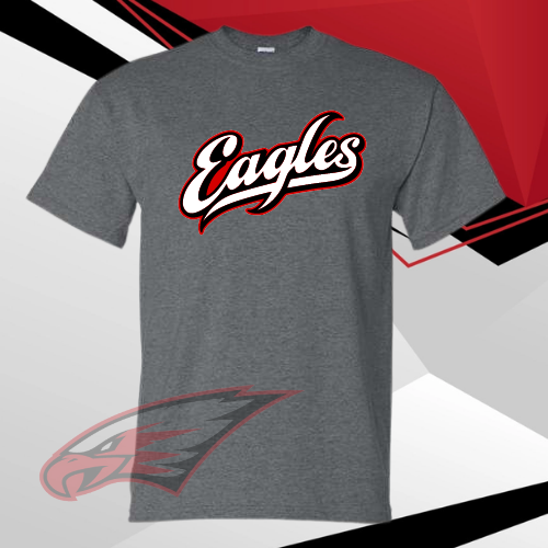 MIS- Maize EAGLES Script Gildan Short Sleeve Tee