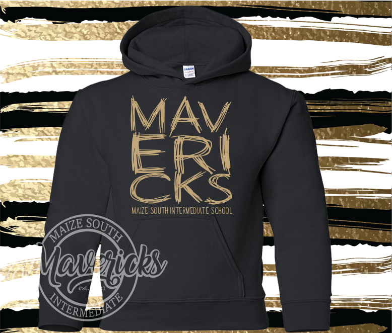 MSIS PTO- Mavericks Scribble, With or Without MSIS Black Hoodie for Youth and Adult