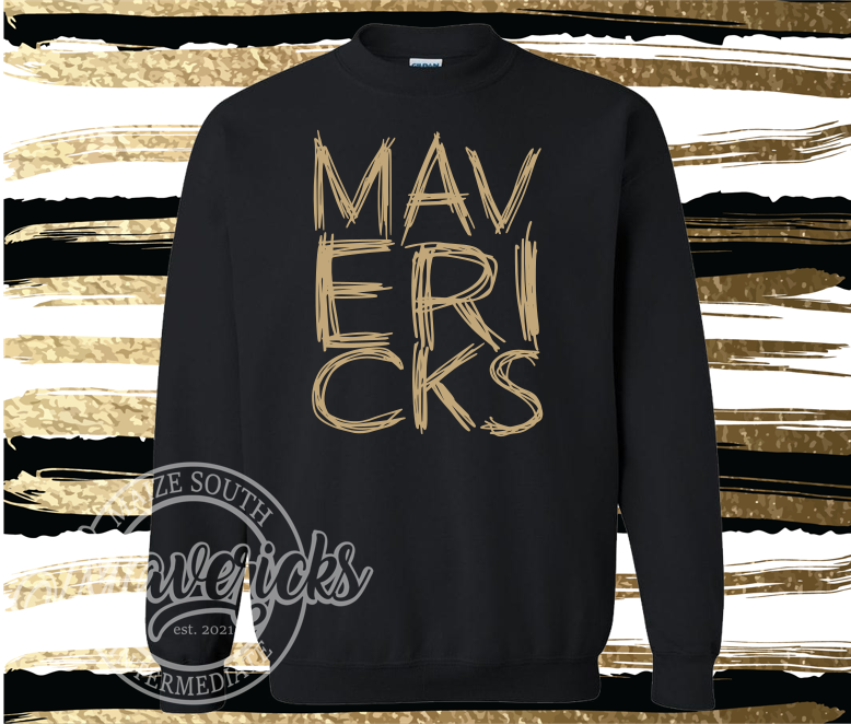 MSIS PTO- Mavericks Scribble, With or Without MSIS Black Sweatshirt for Youth and Adult