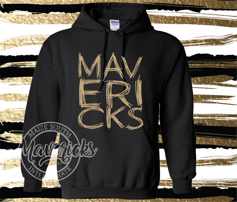 MSIS PTO- Mavericks Scribble, With or Without MSIS Black Hoodie for Youth and Adult