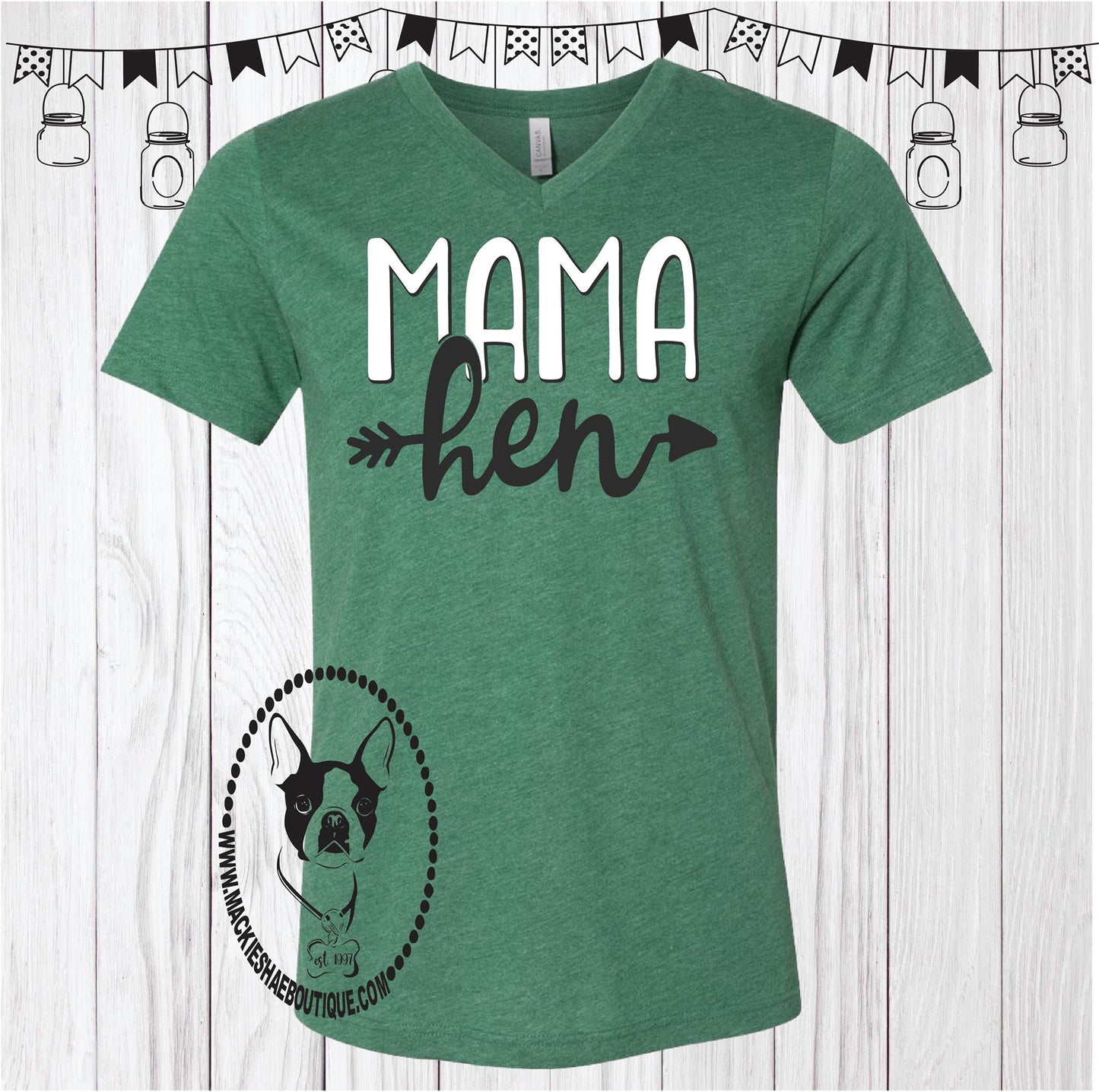 Mama Hen Custom Shirt, Short Sleeve