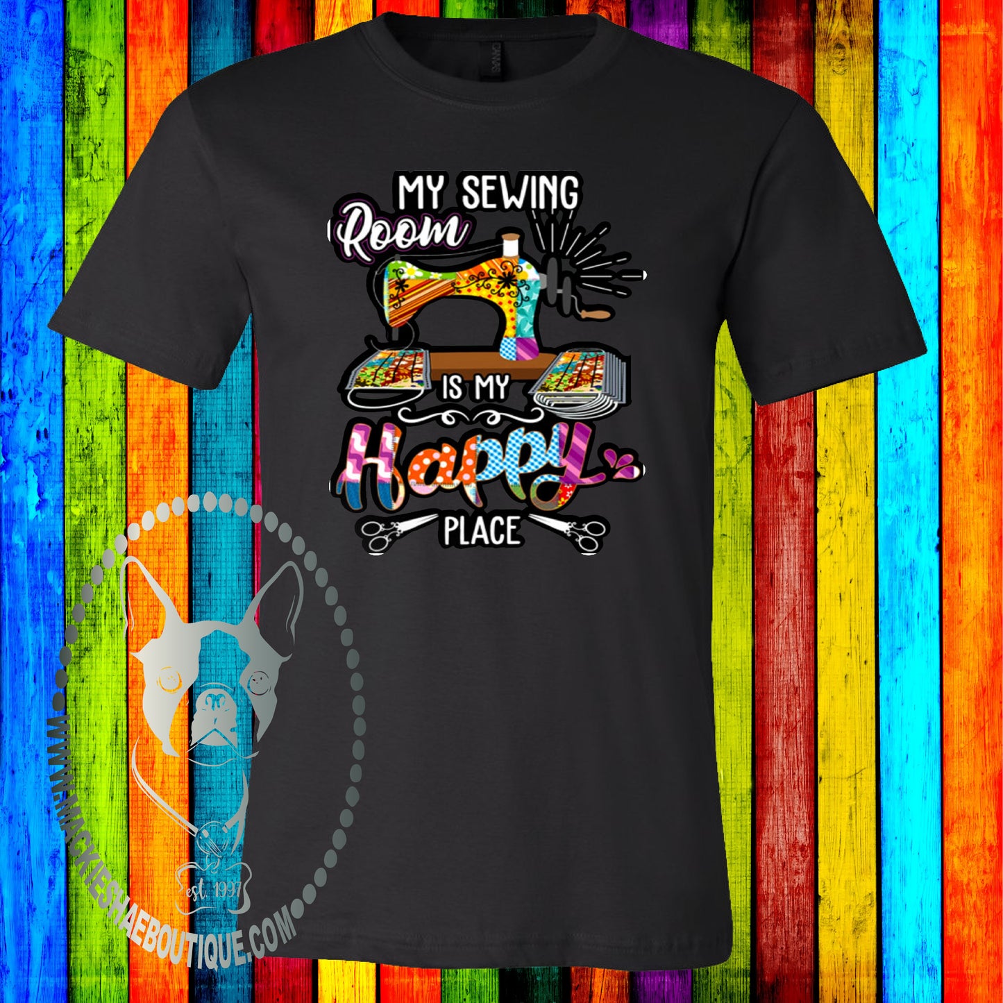 My Sewing Room is My Happy Place Custom Shirt, Soft Short Sleeve
