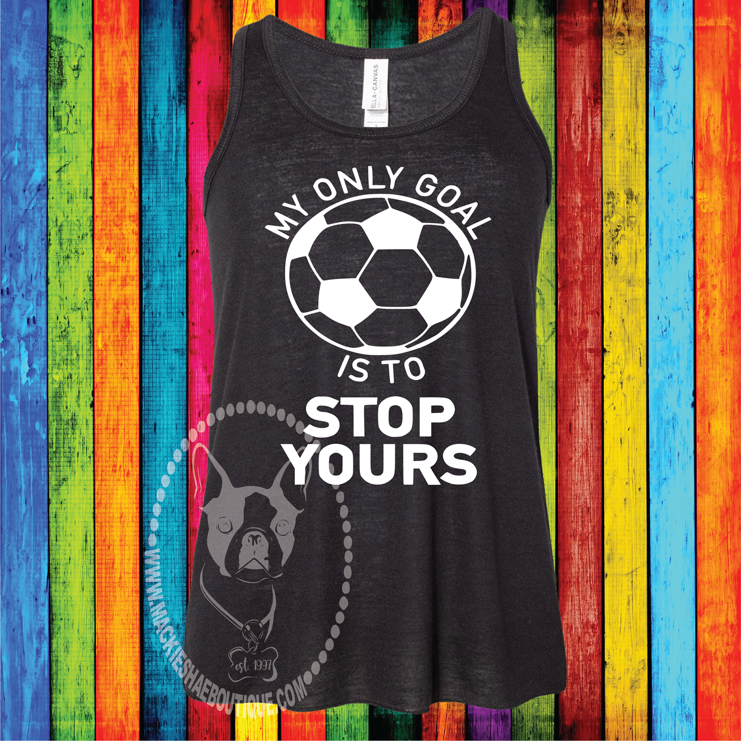 My Only Goal is to Stop Yours Soccer Custom Shirt for Kids, Racerback Tank